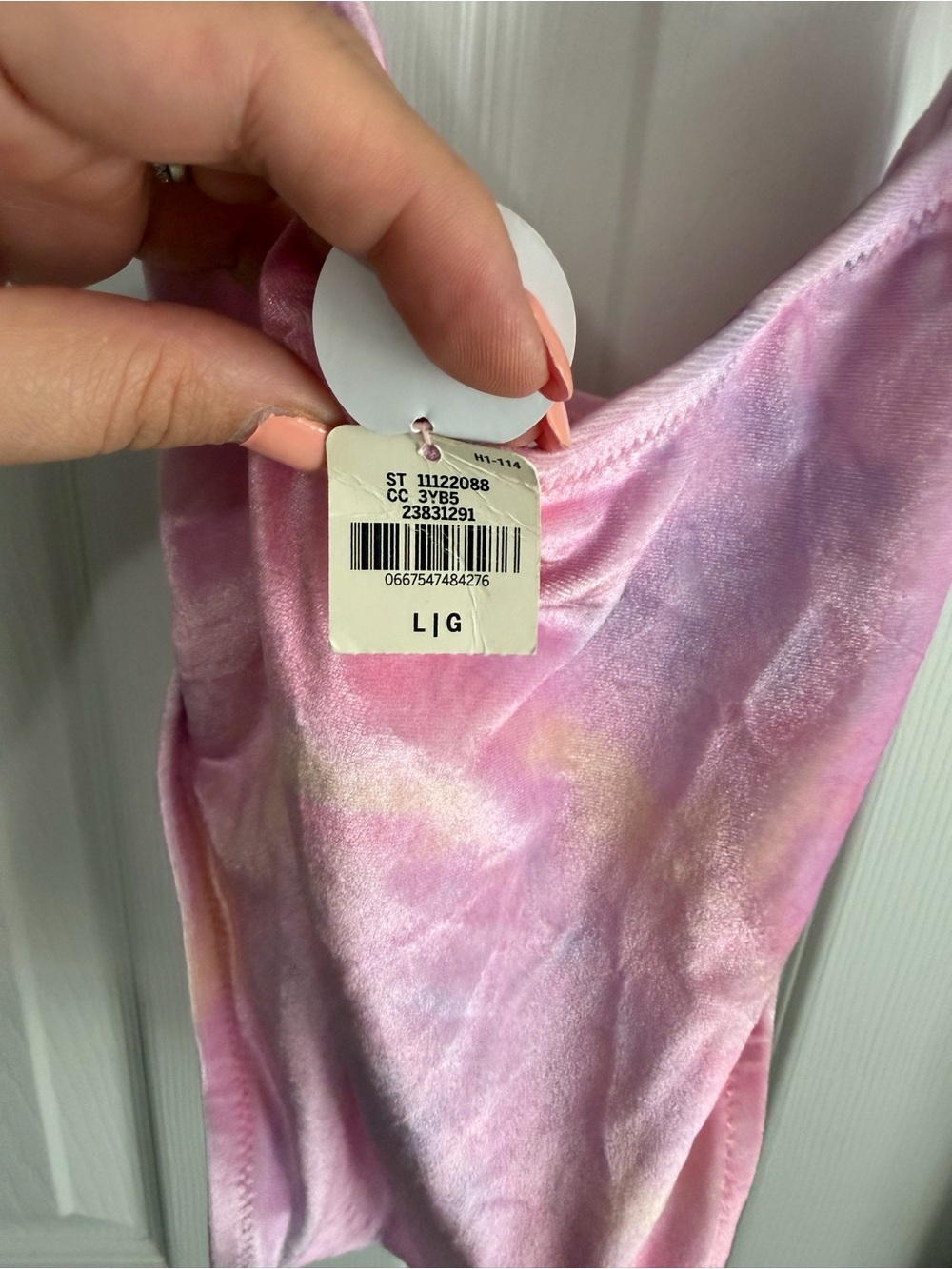 PINK Victoria's Secret Pink Tie-Dye Cutout One-Piece Swimsuit - Picture 5 of 5